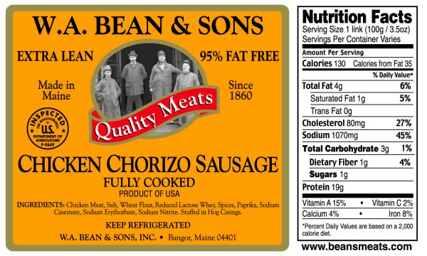 Chicken Chorizo Sausage
