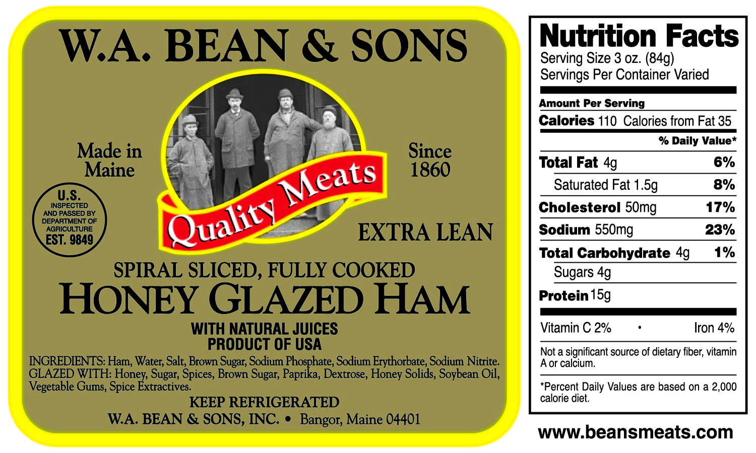 Honey Baked Ham Menu Guaranteed Quality