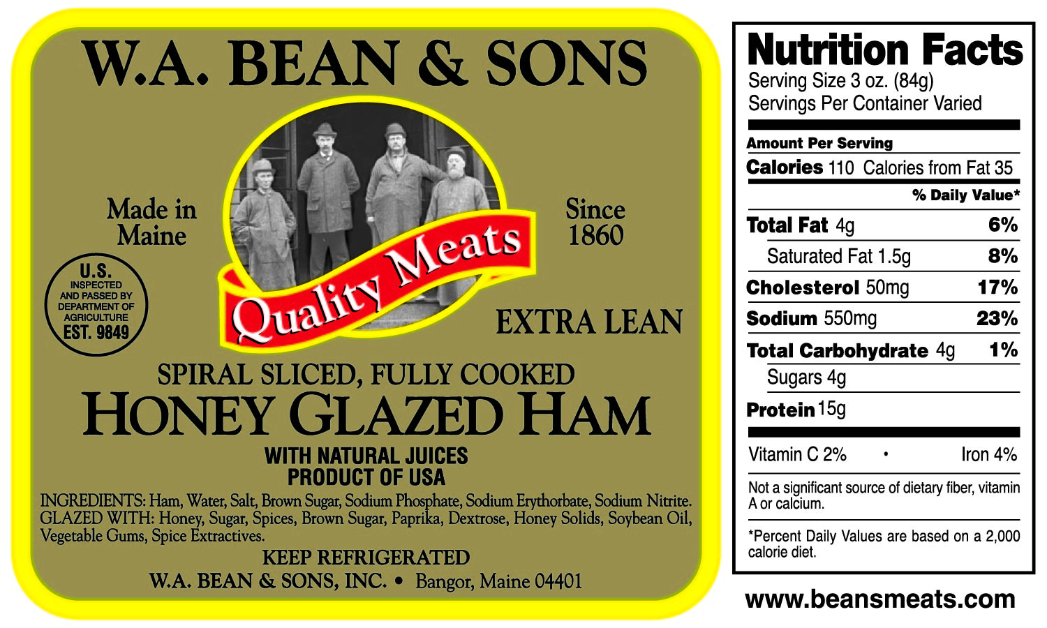 Honey Baked Ham Nutrition Label Besto Blog