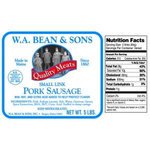 Pork Breakfast Sausage - Small Link