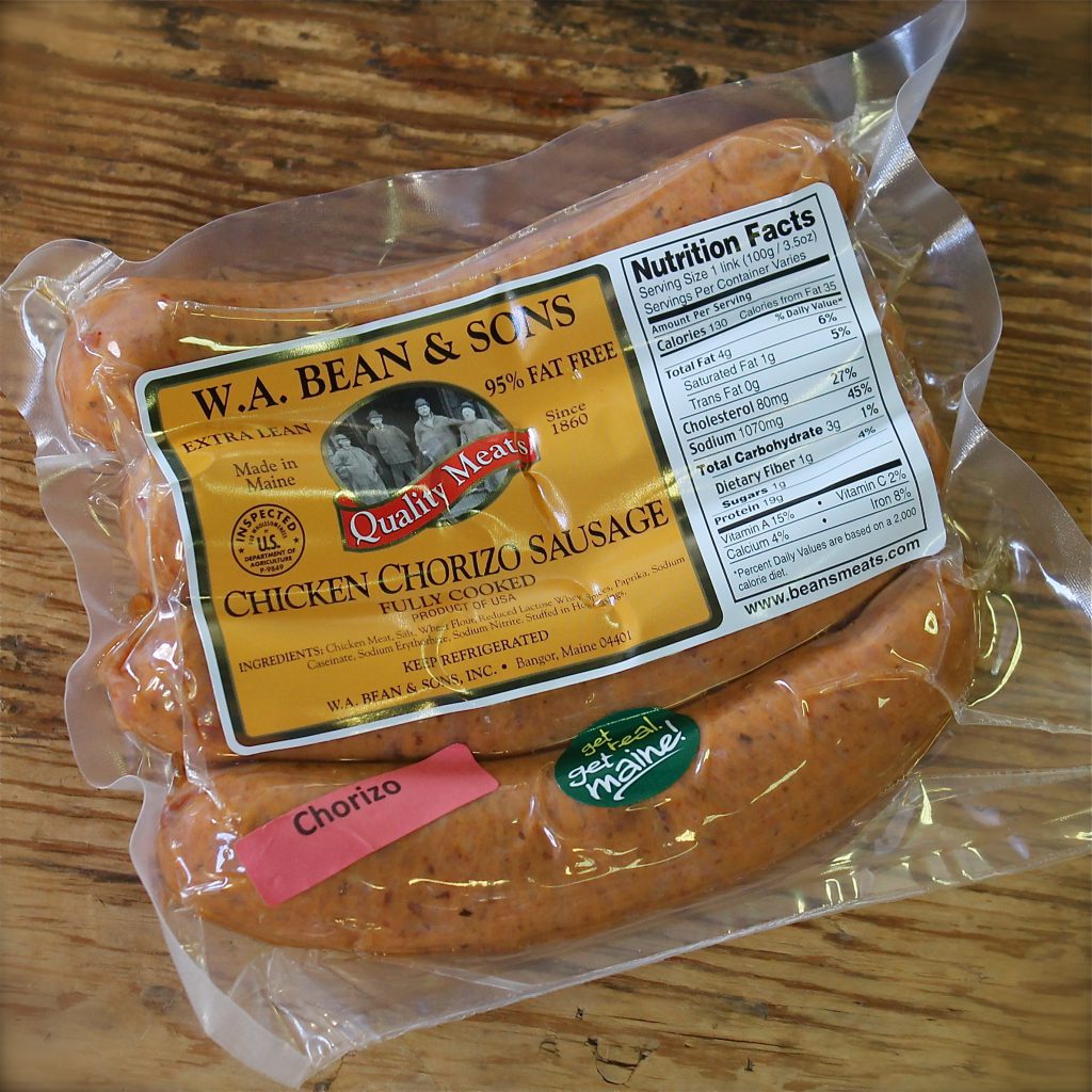 Chicken Chorizo Sausage W.A. Bean & Sons