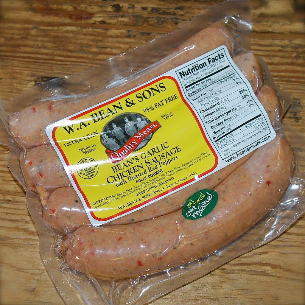 Chicken Garlic Sausage with Roasted Red Peppers W.A. Bean & Sons